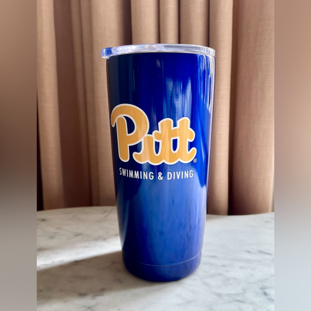 University of Pittsburgh Stainless Steel Insulated Travel Mug- Swimming&Diving